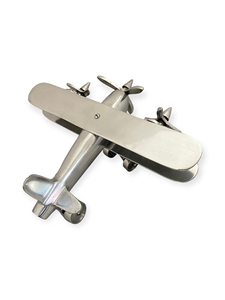 Sculpture d'avion vintage Art Déco en aluminium de qualité supérieure, modèle de décoration de bureau fait main pour la maison/le bureau - Product Image 4
