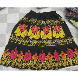 Faldas Casuales de Algodón de Alta Calidad para Mujer, Diseño Pohnpei, Transpirables, con Estampado de la Isla de Guam, Corte en A, Bordado Completo Micronésico - Product Image 1