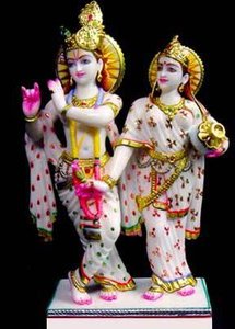 Estatua de Lord Radha Krishna, canicas - Product Image 3