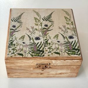 Caja de Madera Personalizada para Joyería Bordada, Bandeja Organizadora de Madera, Empaque de Joyería con Cuentas Multicolores de Lujo - Product Image 5