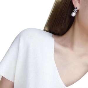 Pendientes Colgantes de Perlas de Agua Dulce en Forma de Corazón Tridimensional, Venta al Por Mayor del Fabricante, Sensación de Lujo Ligero de Alta Gama - Product Image 5