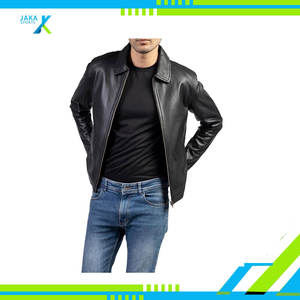 Chaqueta de Cuero de Cordero Auténtico para Hombre, Estilo Clásico Vintage, Informal para Uso Diario, para Motociclistas, para Todas las Temporadas - Product Image 1