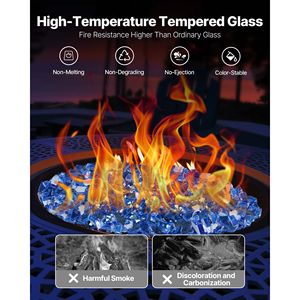 Vetro per Braciere Riflettente Resistente alle Alte Temperature da 10 LBS (4,5 KG) Spessore 1/4 di Pollice, Senza Fumo, per Caminetti - Product Image 3