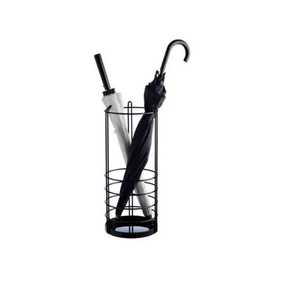 Skies Trader Black Metal <b>Umbrella</b> <b>Stand</b> Arch Handle Walking Stick Holder Modern Entryway Cane Storage Rack with Divided <b>Base</b> - Product Image 2