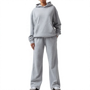 Chándal con Capucha de Alta Calidad para Mujer, Talla Grande, Informal, Ecológico, 100% Algodón, para Invierno, con Logotipo Personalizado, Transpirable - Product Image 1