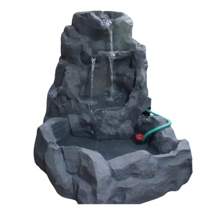 Cascade artificielle en résine, forme irrégulière, finition naturelle, décoration de jardin extérieur, autoportante - Product Image 2