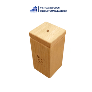 ทินห์ตุง ทินห์ที่วางเครื่องดื่มทรงสี่เหลี่ยมทำจากไม้พร้อมฝาปิด ป้องกันฝุ่น ดีไซน์เรียบง่ายสำหรับจัดเก็บในห้องนั่งเล่น - Product Image 5