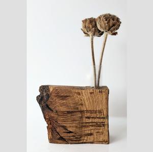 Jarrón de flores de madera de fabricante OEM para decoración de vestíbulo de hotel con superficie pulida de lujo y el mejor diseño. - Product Image 1