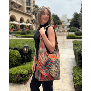 Borsa Hobo Trapuntata con Patchwork per Donna - Product Image 3