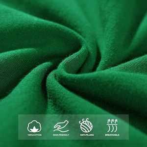 Men's Solid Green Cotton <b>Shorts</b> Drawstring Waist Casual Style Breathable Mid Rise Knitted Fabric Pockets - Product Image 3