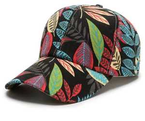 Leaf Pattern <b>Baseball</b> <b>Cap</b> Unisex Casual Hat 100% Cotton Breathable Spring Summer Wear - Product Image 1