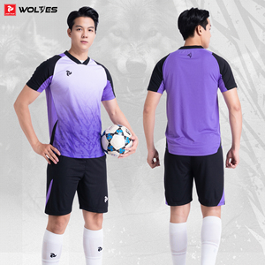 ชุดเสื้อฟุตบอล WOLVES JP พรีเมียม สำหรับผู้ใหญ่ แบบยูนิเซ็กซ์ แห้งเร็ว ระบายอากาศได้ดี พิมพ์ลายแบบ Heat Transfer ผลิตจากโพลีเอสเตอร์ 100% ชุดทีม - Product Image 3