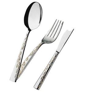 Elegante juego de cubiertos de acero inoxidable, ideal para bodas, eventos, hoteles, restaurantes y decoración de mesa en el hogar. - Product Image 1