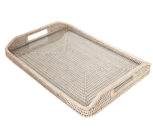 Bandeja de Ratán Natural, Juego de 2 Piezas de Utensilios de Cocina Ecológicos, Bandeja Rectangular Hecha a Mano con Diseño Boho a un Precio Increíble - Product Image 5