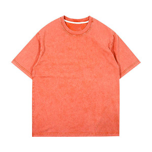 เสื้อยืดโอเวอร์ไซส์ผู้ชาย ระบายอากาศ แห้งเร็ว ล้างสีแบบแอซิดวอช สำหรับใส่ลำลองกลางแจ้ง ผ้าฝ้าย 100% ปรับแต่งได้ - Product Image 4