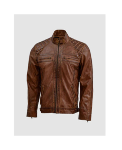 Chaqueta de cuero para motocicleta de peso pesado, personalizada en color, diseño único, último precio, alta calidad, la mejor chaqueta de cuero para hombre - Product Image 5