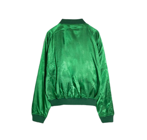 Chaqueta Universitaria de Satén Unisex Personalizada OEM, Chaqueta Letterman de Alta Calidad con Logotipo y Colores Personalizados - Product Image 2