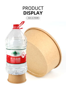 Emballage de restauration rapide haut de gamme personnalisé, boîte à emporter pour poulet frit en papier jaune/kraft, boîte en carton portable avec doublure en éponge, gaufrage - Product Image 6