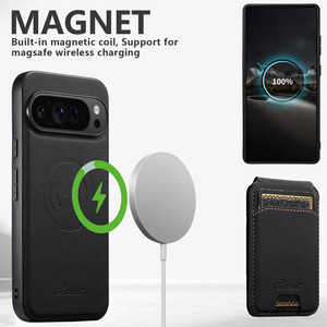 Funda de Teléfono con Soporte Magnético y Textura de Piel de Lichi, Compatible con la Serie <span class=keywords><strong>Pixel</strong></span>, Fabricación Personalizada OEM/ODM Directa de Fábrica - Product Image 4