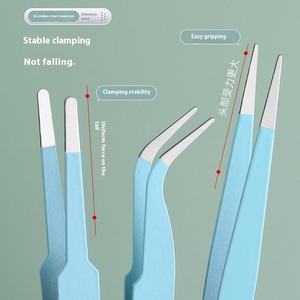 Kit d'outils de réparation et d'entretien pour extensions de cils 6 en 1, pinces antistatiques en acier inoxydable noir ESD, par Dentavex Corporation - Product Image 6