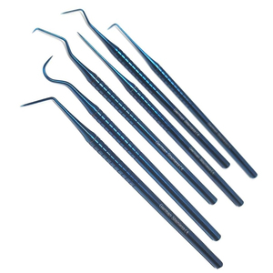 Professional 6 Pcs Titanium Coated Dental Tartar <b>Scraper</b> Tool Kit | Single Ended Stainless Steel Plaque Remover & <b>Tooth</b> Cleaning - Product Image 1