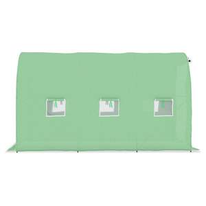 โรงเรือนเหล็กชุบสังกะสีพร้อมผ้าตาข่ายโพลีเอทิลีนสีเขียวสำหรับสวนและห้องปลูก - Product Image 4