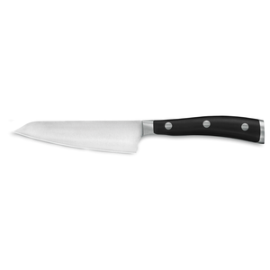 Cuchillo Asiático Multiusos de 4.5 Pulgadas, Acero Inoxidable, Hoja Afilada de Precisión, Mango Negro con Triple Remache, Profesional para Cocina - Product Image 1