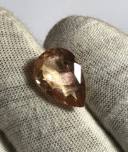 3.80cts natural oregon sunstone pear cut shiny shiller stone.sunstone for jewellery. - Product Image 3