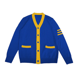 2026 New Style Customized Alpha gamma Sorority V Neck Varsity <b>Cardigan</b> <b>Sweater</b> 100% Cotton Breathable Chenille Front Logo - Product Image 4
