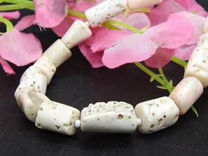 Cuentas espaciadoras de coral marino blanco natural al por mayor, tubulares lisas, tira de 8 pulgadas para diseño de collares y pulseras, certificadas por terceros, Japón - Product Image 5
