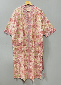 Batas Kimono de Algodón Estampadas para Mujer, Vestido Casual para la Playa, con Logo Frontal, Regalo Perfecto para Damas de Honor - Product Image 2