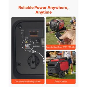 Generatore Inverter a Gas Silenzioso da 10000W di Picco con Avvio Remoto per Uso Domestico e Esterno - Product Image 6