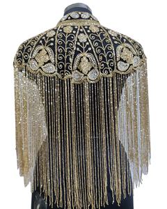 เสื้อเบลาส์สั้นทรงสวยหรู ระบายอากาศได้ดี ตกแต่งด้วยลูกปัดลายดอกไม้สไตล์วินเทจ ปักมืออย่างประณีต เหมาะสำหรับฤดูร้อน ไซส์พลัส รับผลิตแบบ ODM - Product Image 3