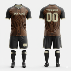 Maillots et shorts de football personnalisés de haute qualité, respirants, pour l'hiver/été, avec logo imprimé sur le devant, séchage rapide, durables, 100% polyester - Product Image 5