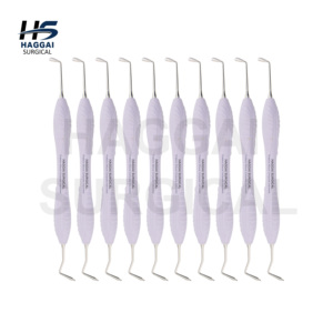 Instrumento compuesto de doble punta con mango de silicona lavanda antiadherente para uso dental, Misura Posterior HAGGAI SURGICAL INTERNATIONAL - Product Image 4