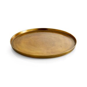 Plateau de service en laiton fait main pour la cuisine et la salle à manger, robuste et de qualité supérieure, au design traditionnel intemporel. - Product Image 1