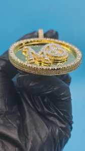 จี้เพชรโมอิสซาไนต์ VVS แบบกำหนดเอง พร้อมชื่อ ตัวอักษร หรือหมายเลข  จี้เงินแท้ 925 สไตล์ฮิปฮอป ผ่านการทดสอบเพชร จี้อักษรย่อ - Product Image 5