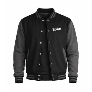 Blouson universitaire premium pour homme, chaud en polaire, style Letterman, logo personnalisé, boutons-pression, usage quotidien, hiver, vente en gros OEM, direct usine - Product Image 1