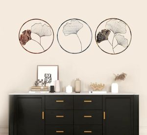 Arte de Pared con Diseño de Hojas Metálicas Hechas a Mano, Ideal para Decoración de Dormitorios, Salas de Estar y Oficinas - Product Image 6
