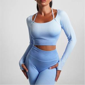 Conjunto de Yoga Personalizado de Alta Calidad para Mujer, Ropa de Yoga para Pilates, Conjunto de Yoga Transpirable de Secado Rápido sin Costuras - Product Image 6