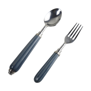 Juego de Cubiertos de Metal Sólido con Diseño Decorativo y Mango de Cerámica, Ideal para Comer, Tenedor, Vajilla para el Hogar, Utensilios de Cocina - Product Image 3