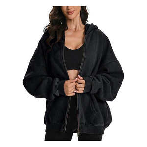 Sudadera con Capucha Unisex de Gran Tamaño, Estilo Vintage, Lavada al Ácido, con Estampado Digital, 100% Algodón, Personalizada, de Invierno, Superventas - Product Image 2