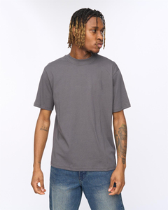 Camiseta Casual de Manga Corta para Hombre, Corte Regular, Color Gris, Cuello Redondo, Algodón, Diseño Liso, Tejido Jersey - Product Image 2