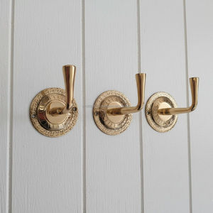 Ganchos de pared de latón hechos a mano para decoración vintage del hogar, baño, cocina, entrada, juego de herrajes de montaje duradero y elegante. - Product Image 4