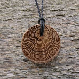Premium Wooden <b>Necklace</b> Handcrafted Natural Wood Pendant Jewelry for Women <b>Boho</b> Ethnic Style Lightweight Fashion Gift Wall Signs - Product Image 3
