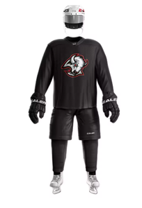 Maillot de hockey sur glace noir pour homme Anaheim Ducks, manches longues, col en V sublimé, évacuation de l'humidité, taille adulte - Product Image 3