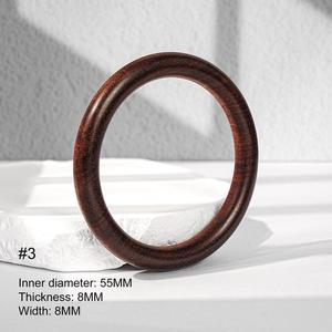 Brazalete de Madera Natural Hecho a Mano, Estilo Boho Étnico Clásico para Mujer, Joyería Redonda Ligera, Accesorio de Regalo para Fiesta - Product Image 3