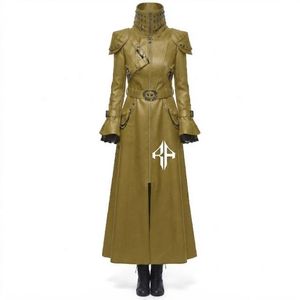 Nouvelle Tendance : Manteau Gothique Anti-rides en Cuir Véritable pour Femme à Manches Longues et Col Montant par RIVIAN ATLANTIC - Product Image 1