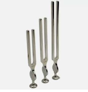 Diapason médical SWISHER INTERNATIONAL 128 Hz Gardiner Brown Rinne pour test auditif, en acier inoxydable brossé, manuel, chirurgical ORL, CE - Product Image 1