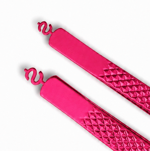 Pink Eyelash Tweezers with Smooth Tip and Diamond Texture Precision Tool - Product Image 3